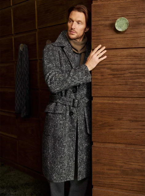 Coat Shirt Pants Scarf